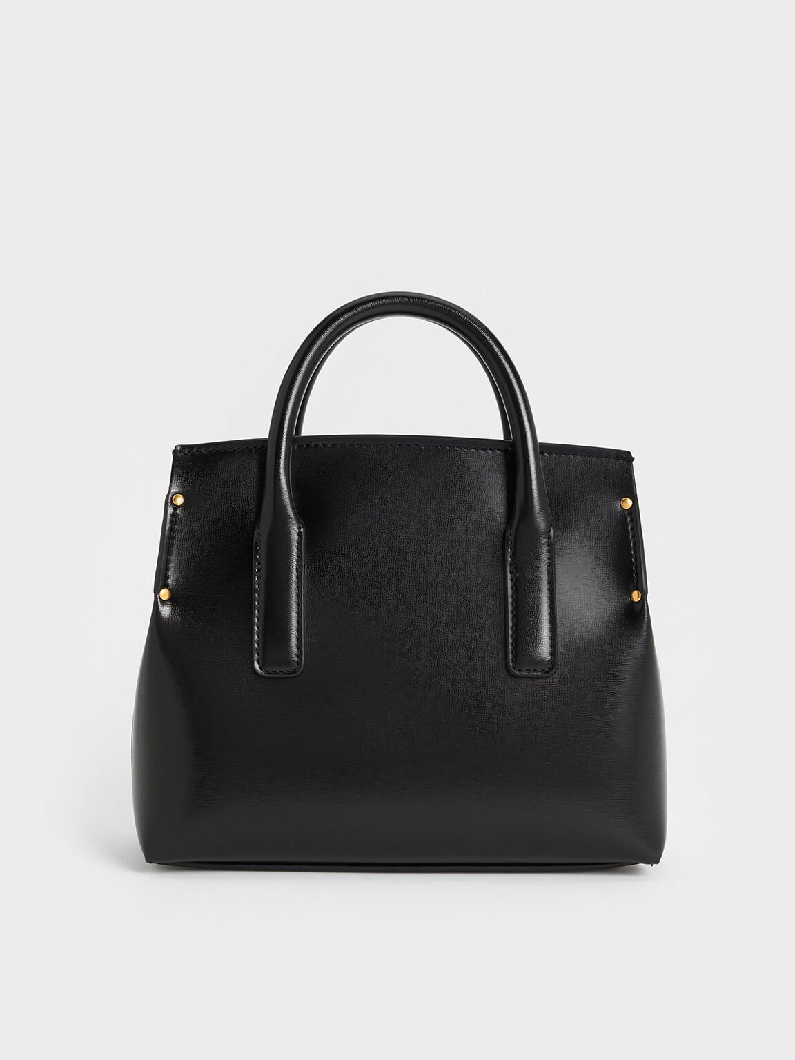 Rene Structured Top Handle Bag, Black, hi-res