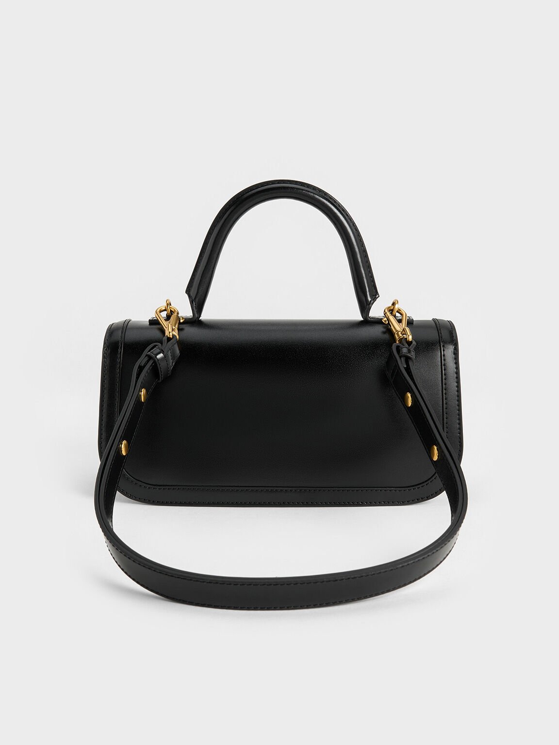 Charlot Elongated Top Handle Bag, Black, hi-res