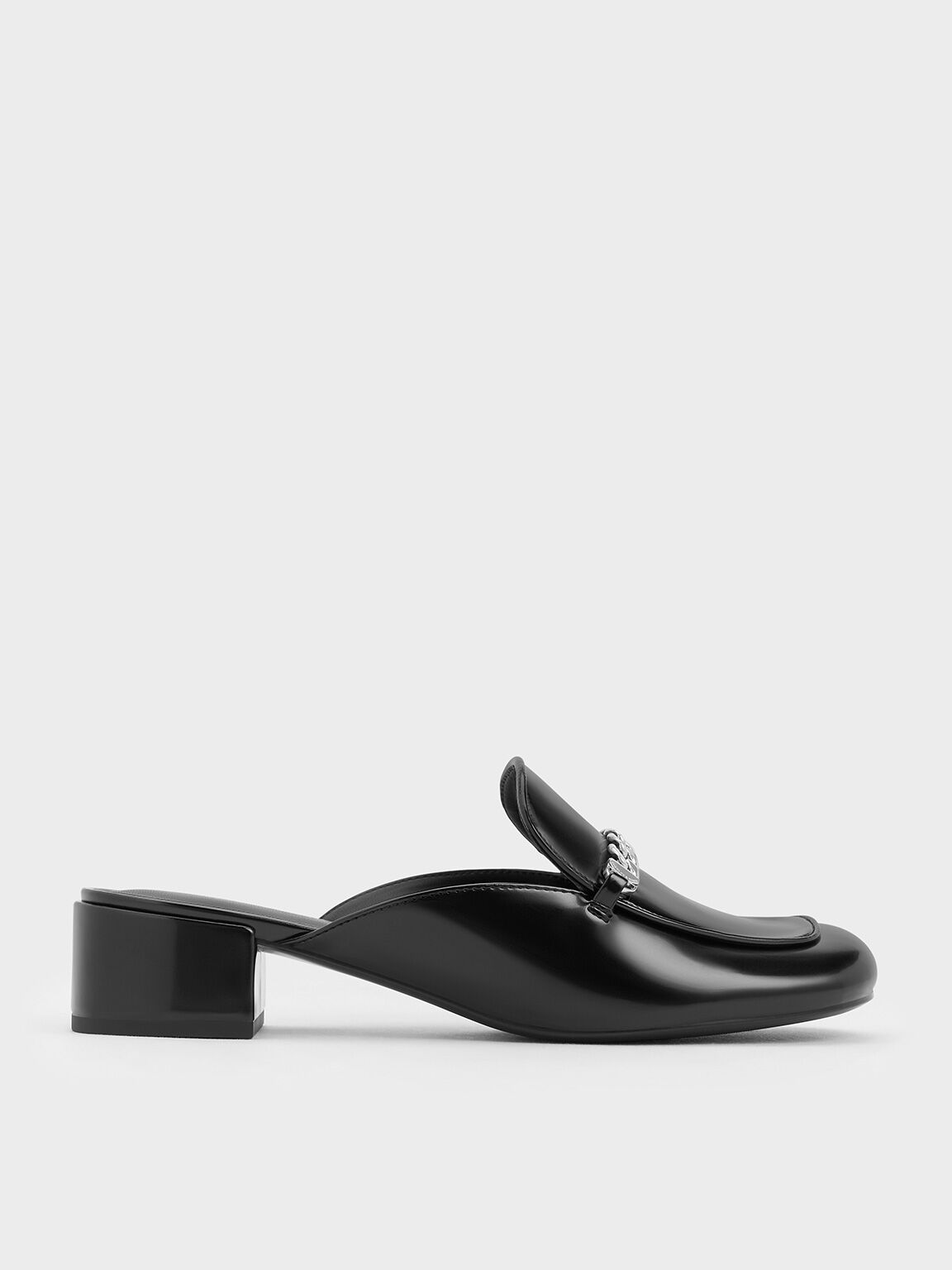 Chain-Link Mules, Black Boxed, hi-res