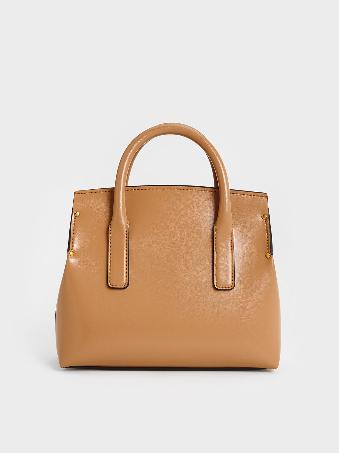 Rene Structured Top Handle Bag, Toffee, hi-res