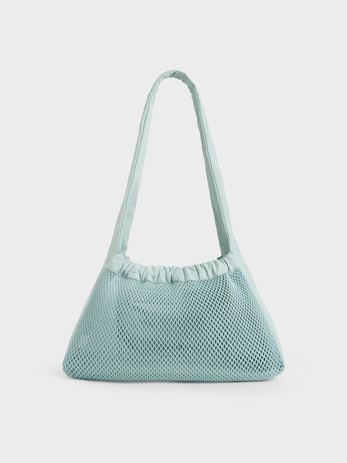 Terra Mesh & Nylon Shoulder Bag, Sage Green, hi-res