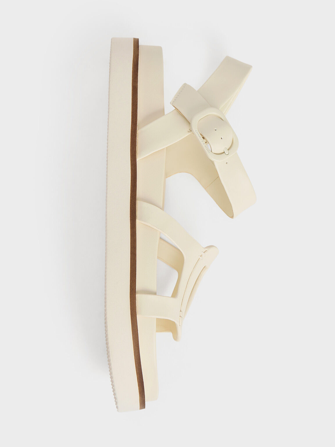 Easley Cut-Out Buckled Sandals, Chalk, hi-res