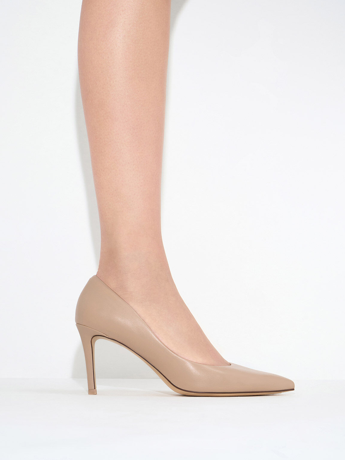 Emmy Pointed-Toe Stiletto Pumps, Nude, hi-res