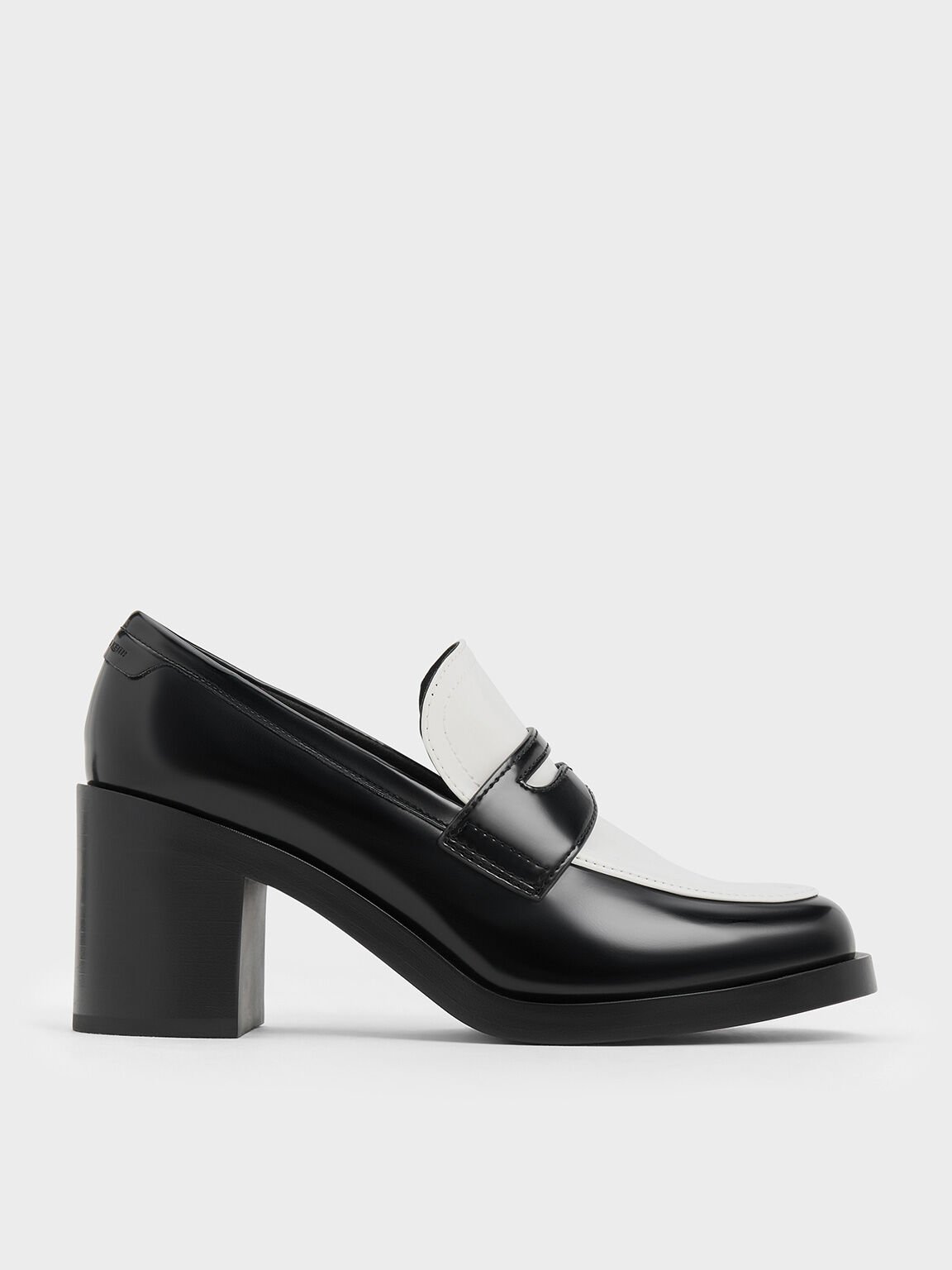 Penny Loafer Block-Heel Pumps, Multi, hi-res