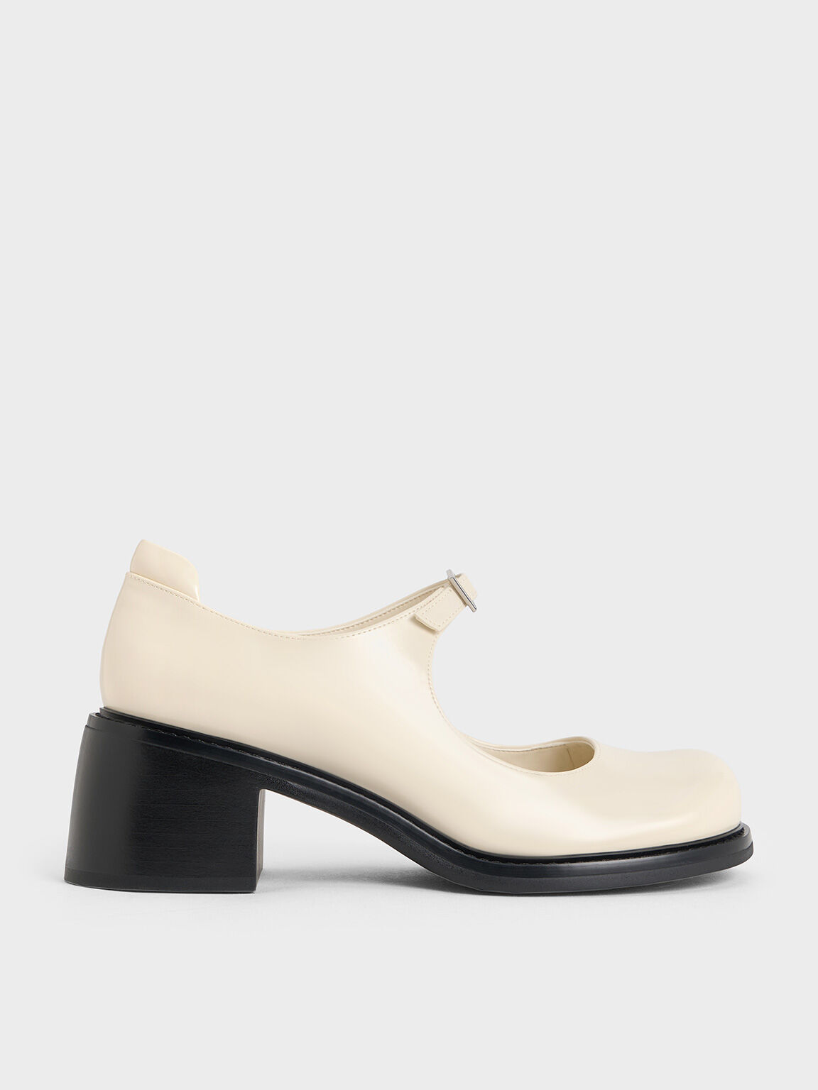 Rooney Buckled Block-Heel Mary Janes, Chalk, hi-res