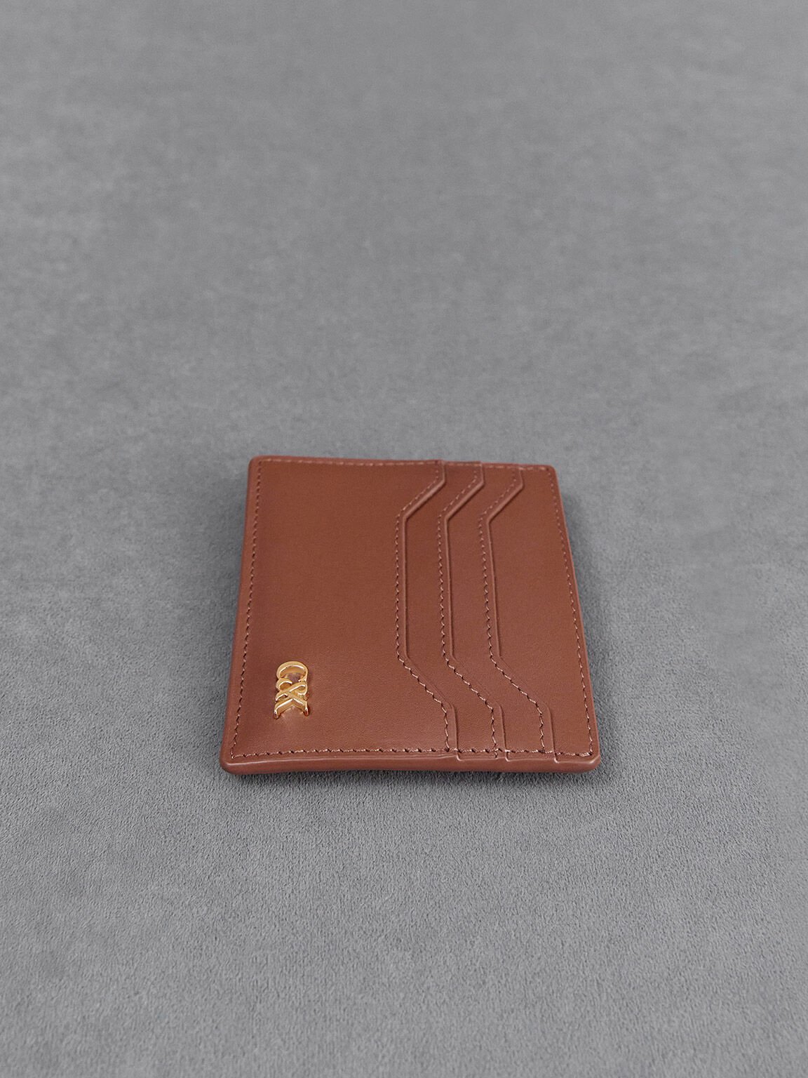 Leather Multi-Slot Card Holder, Cognac, hi-res