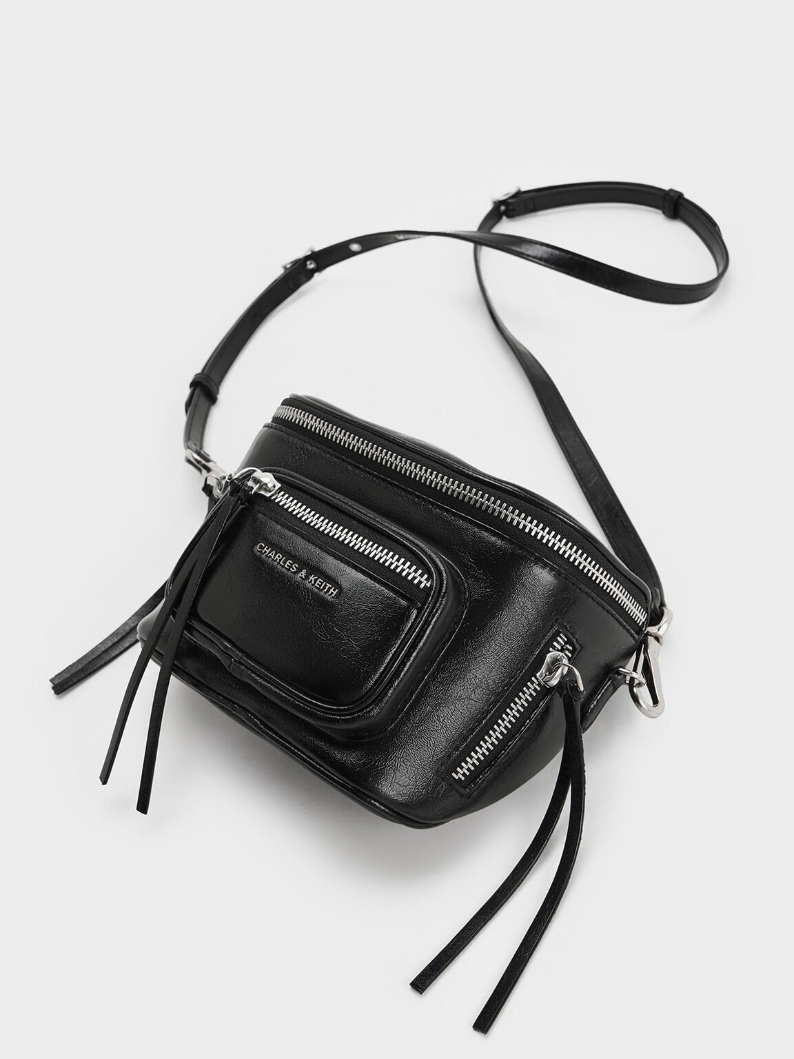 Xylia Multi-Zip Crossbody Bag, Noir, hi-res