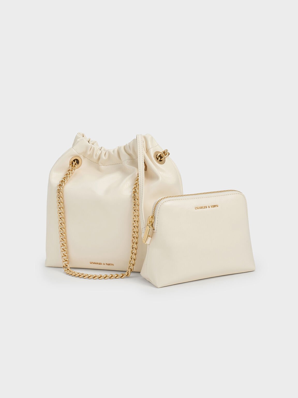 Caia Chain-Handle Tote Bag, Cream, hi-res