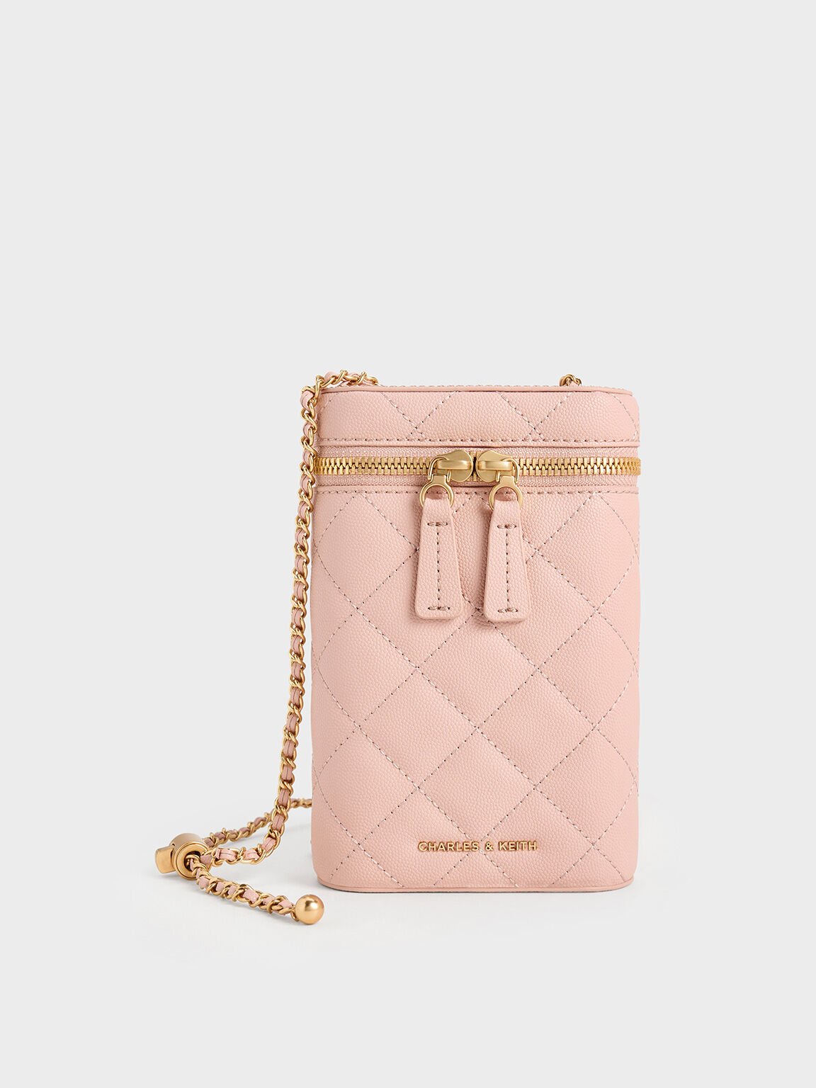 Mini Apfra Quilted Elongated Bag, Pink, hi-res