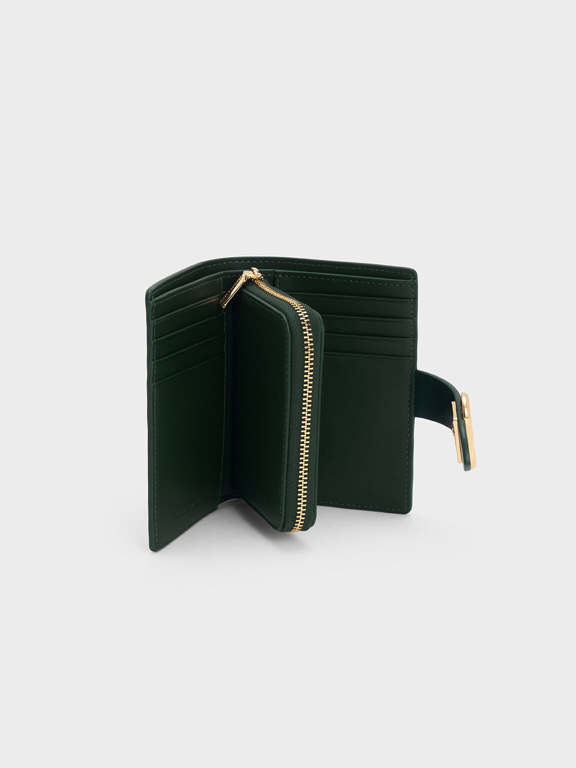 Daki Belted Wallet, Dark Green, hi-res