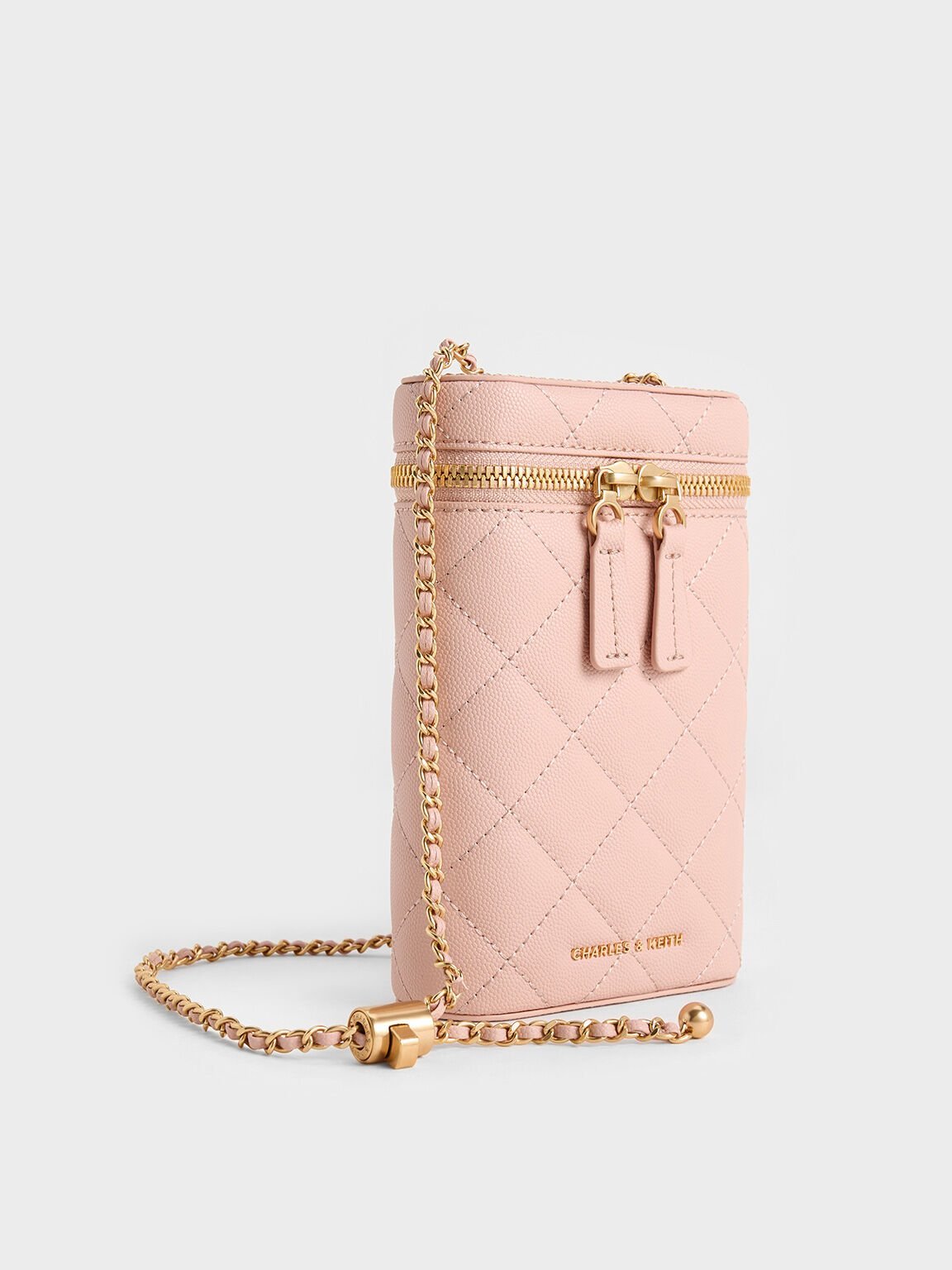 Mini Apfra Quilted Elongated Bag, Pink, hi-res