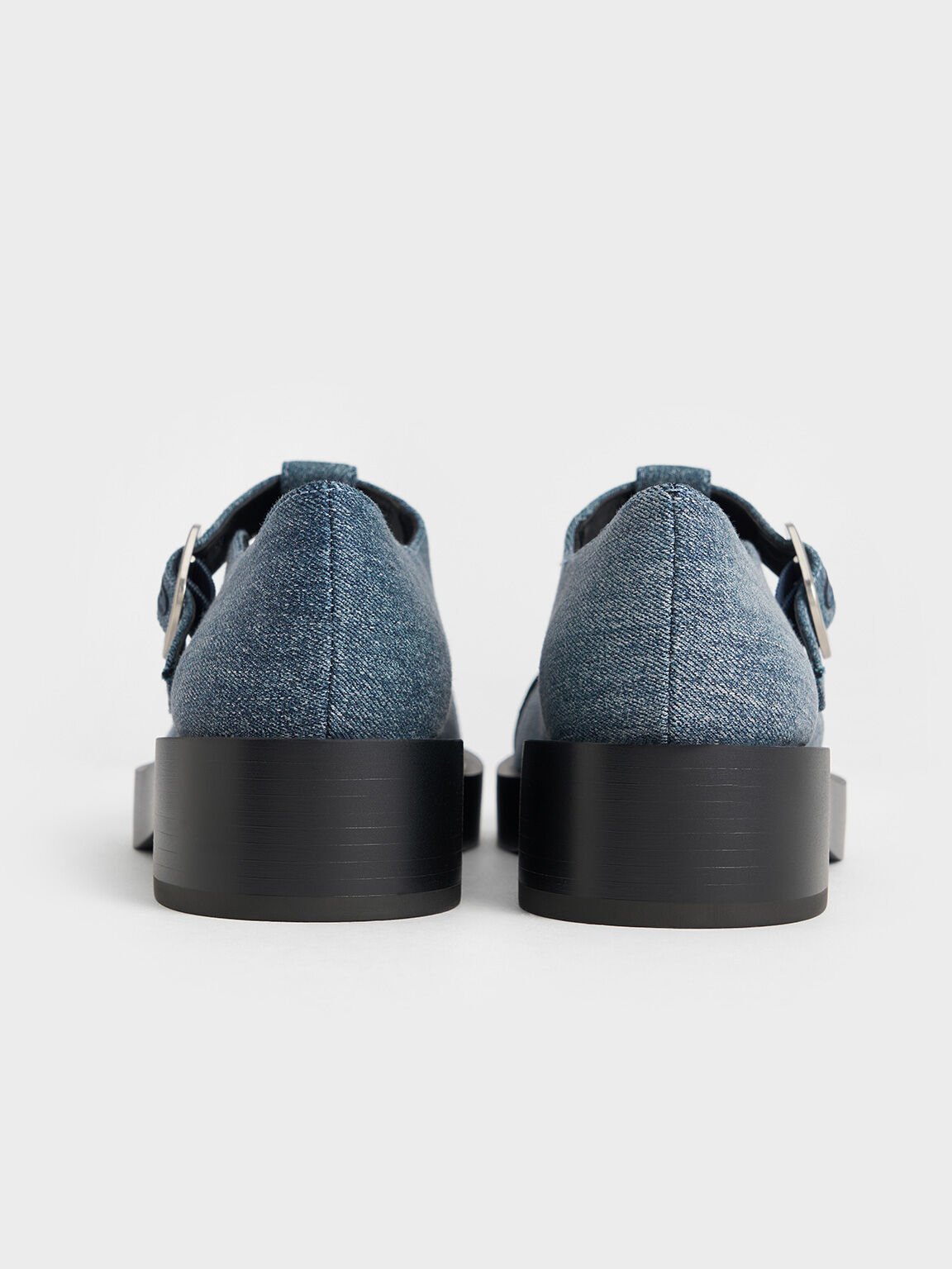 Denim T-Bar Cut-Out Mary Janes, Denim Blue, hi-res