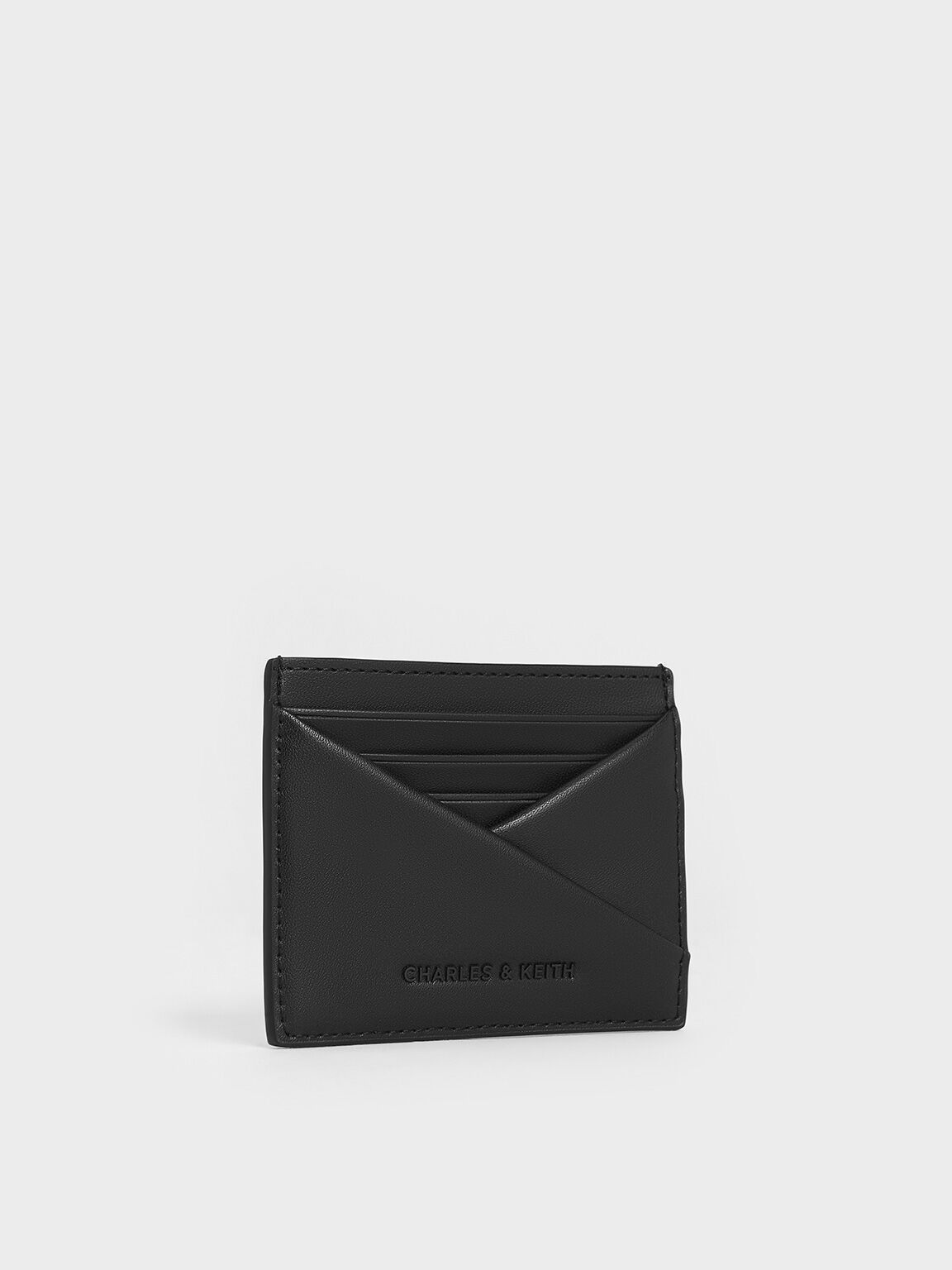 Midori Geometric Card Holder, Jet Black, hi-res