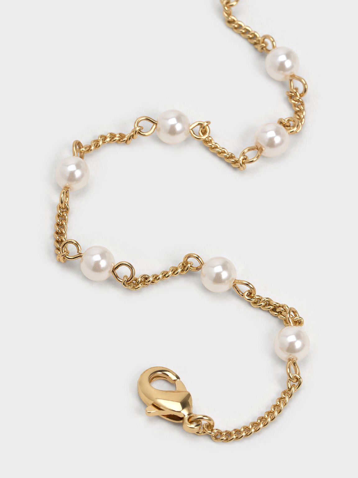 Corrine Pearl Bracelet, Brush Gold, hi-res