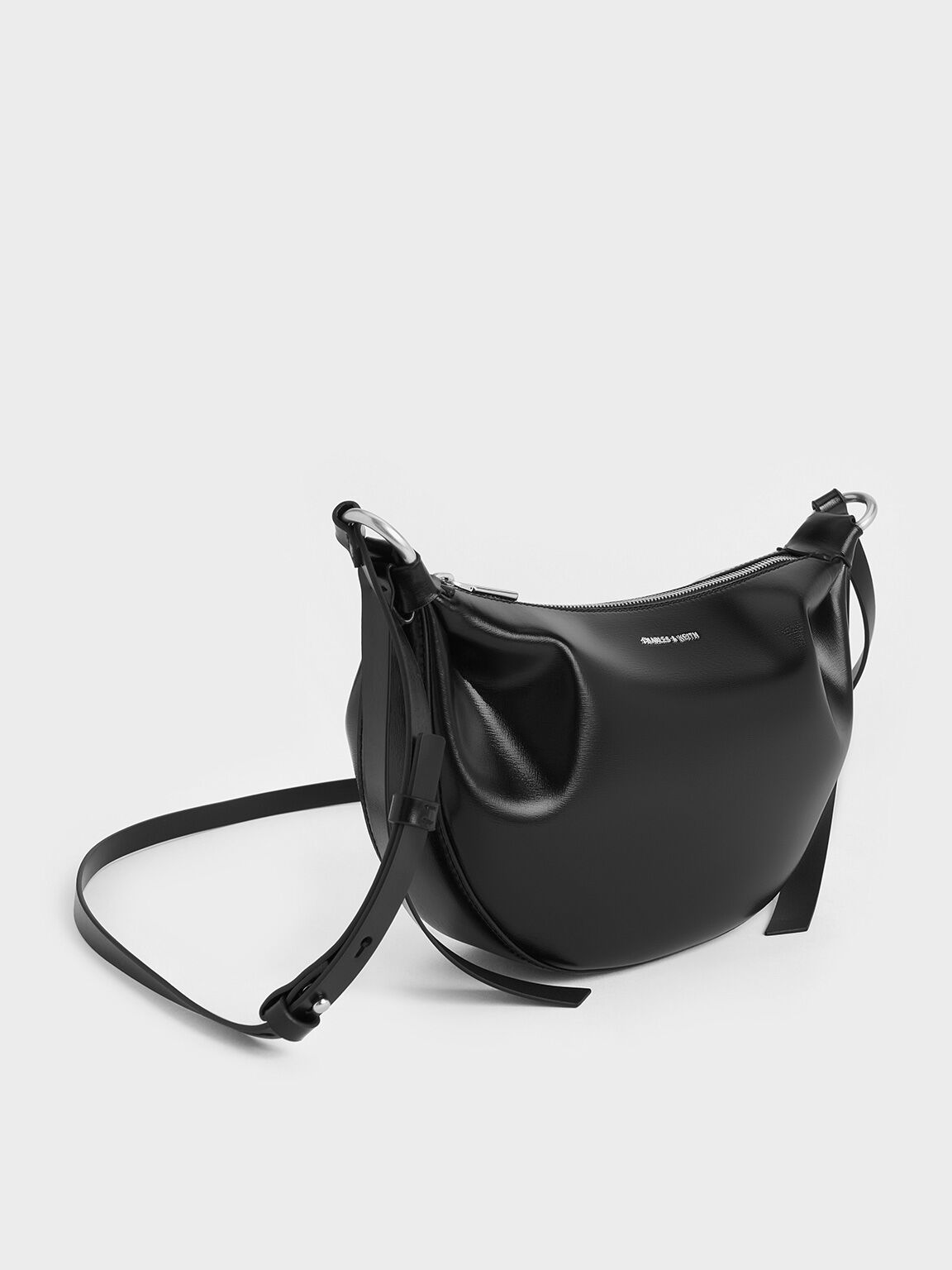 Calla Half-Moon Bag, Noir, hi-res