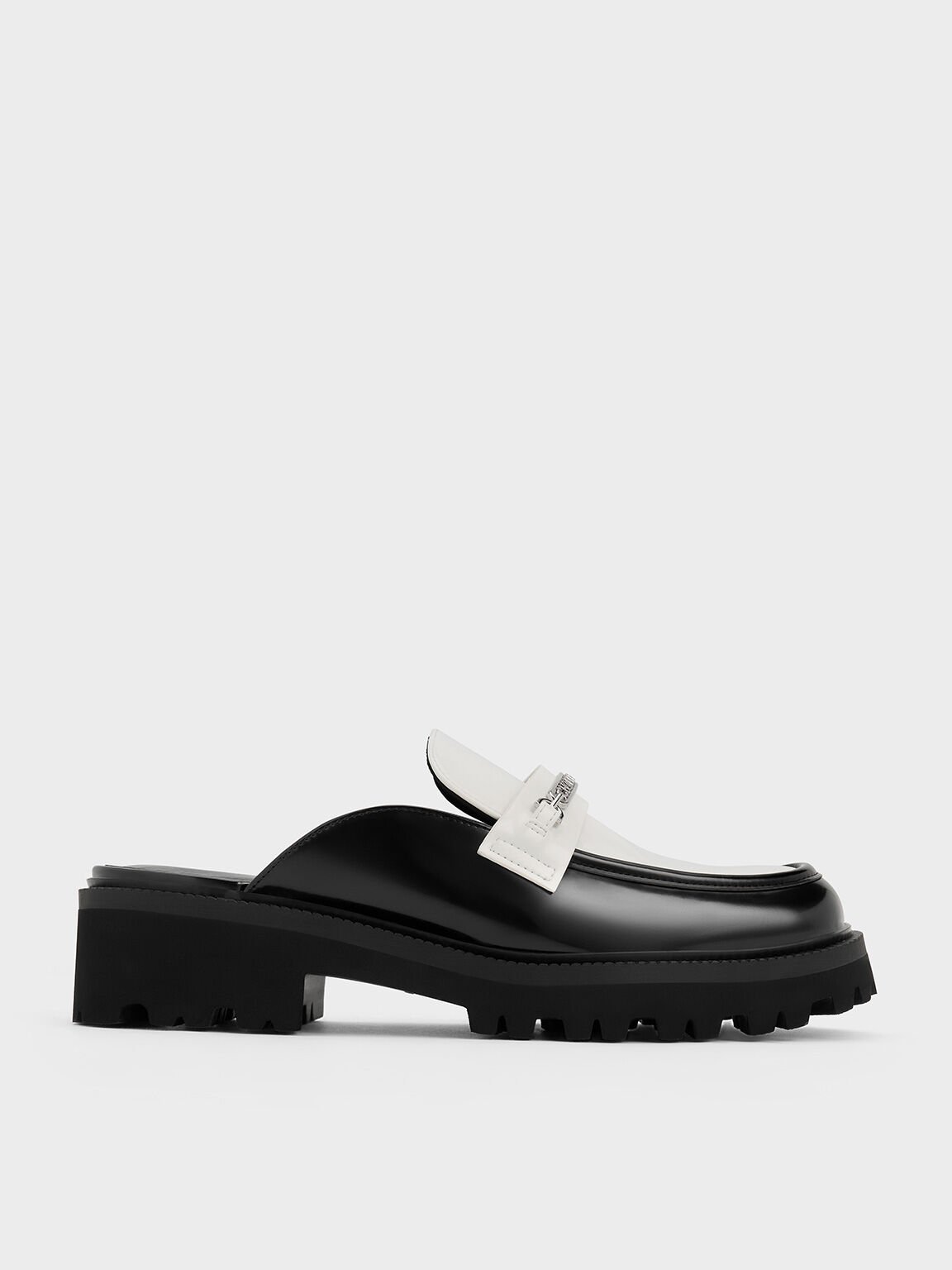 Remy Two-Tone Metallic-Accent Loafer Mules, Multi, hi-res