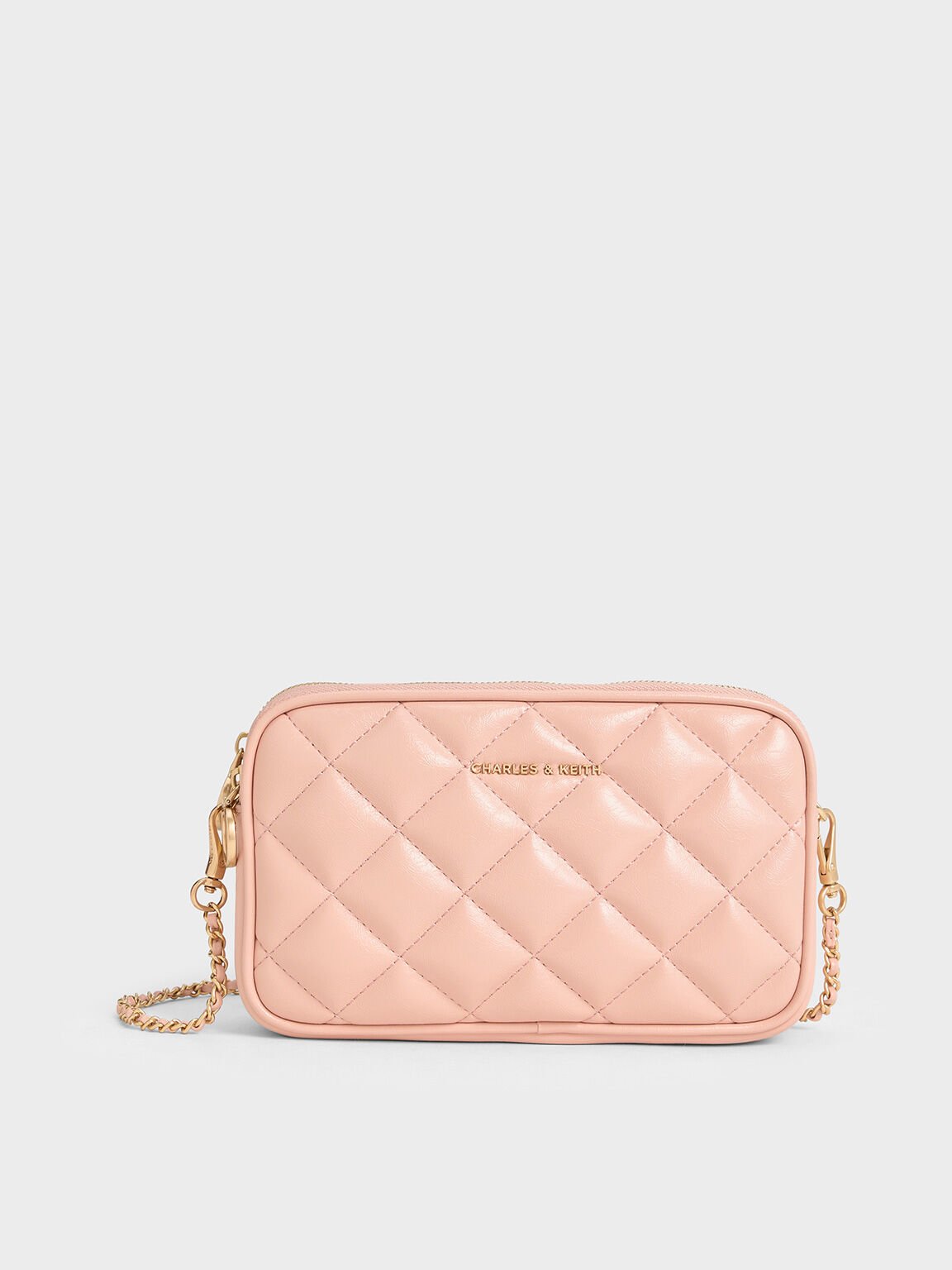 Mini Apfra Quilted Crossbody Bag, Pink, hi-res