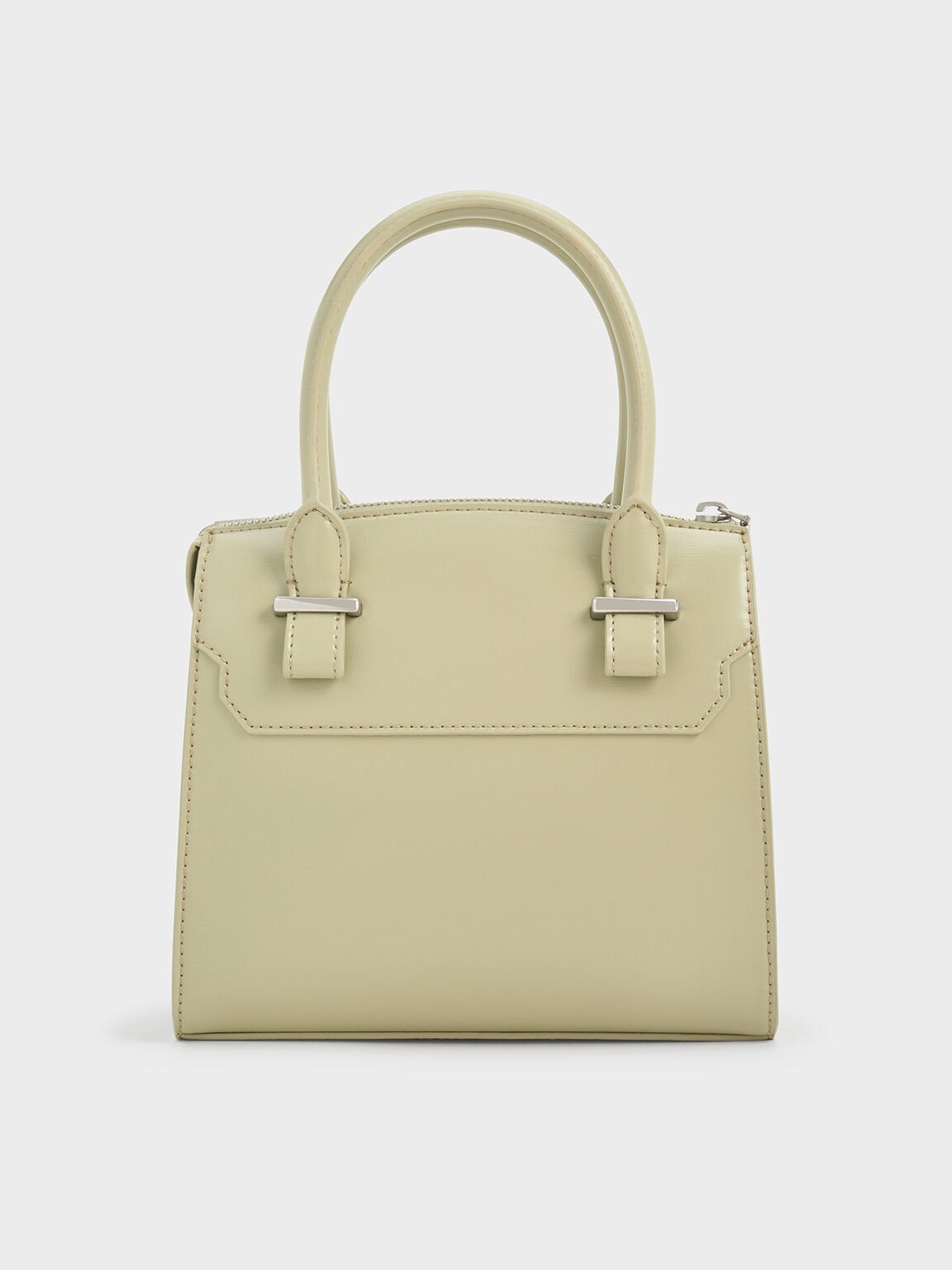 Temmie Structured Tote Bag, Sage Green, hi-res