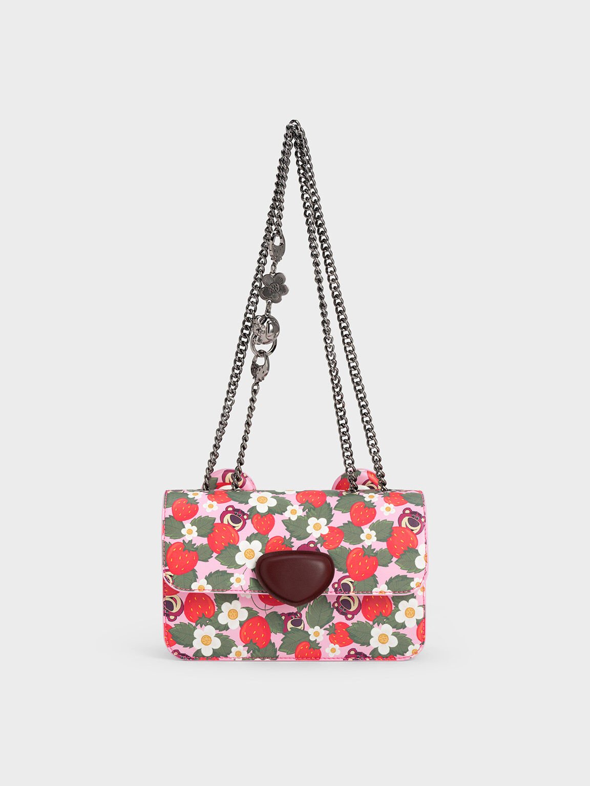 Multicoloured Lotso Strawberry Print Front Flap Bag CHARLES