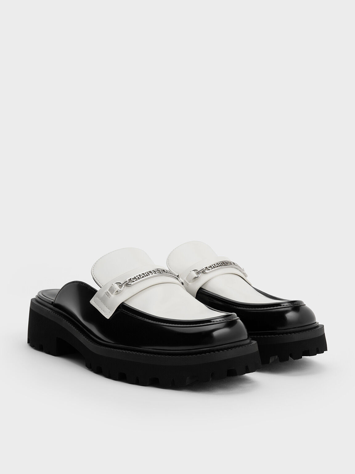 Remy Two-Tone Metallic-Accent Loafer Mules, Multi, hi-res