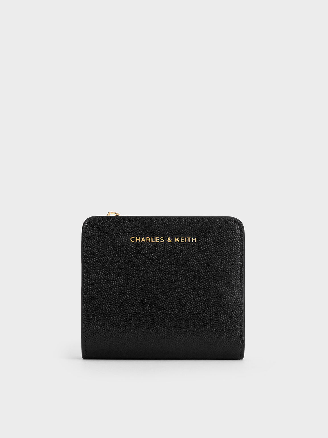 Black Top Zip Small Wallet - CHARLES & KEITH TH