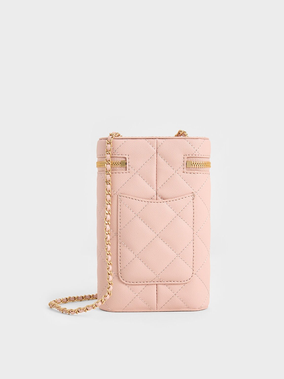 Mini Apfra Quilted Elongated Bag, Pink, hi-res