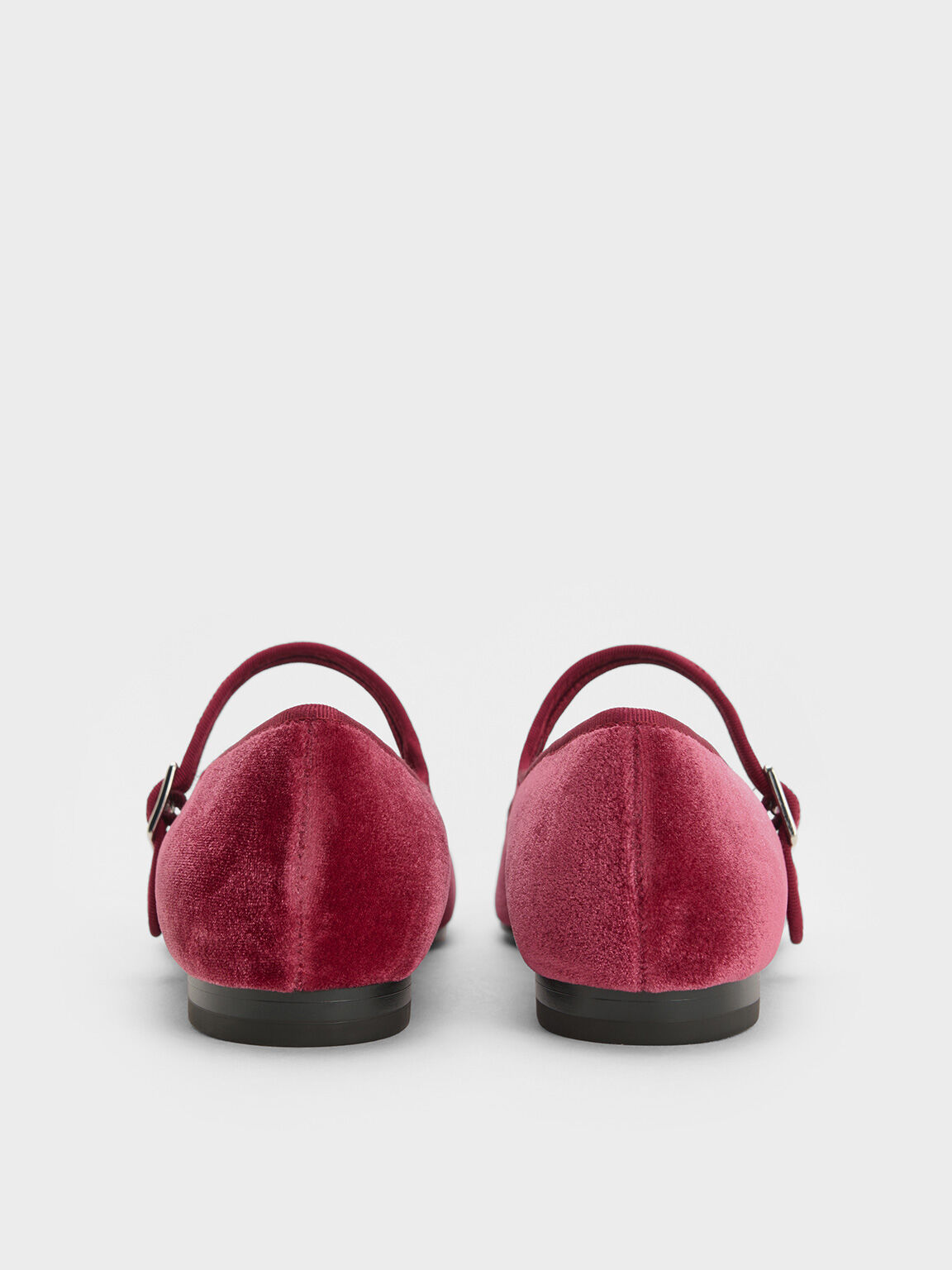 Velvet Buckled Mary Jane Flats, Pink, hi-res