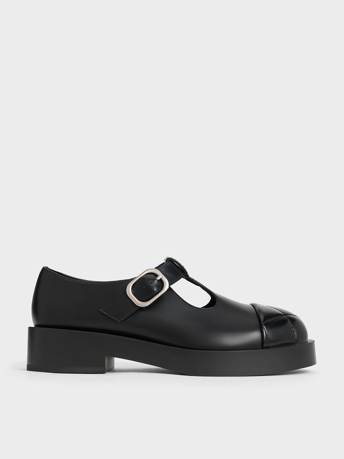 T-Bar Cut-Out Mary Janes, Black, hi-res