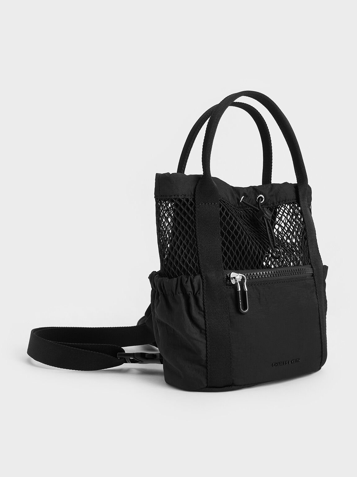 Terra Mesh & Nylon Multi-Way Bag, Noir, hi-res