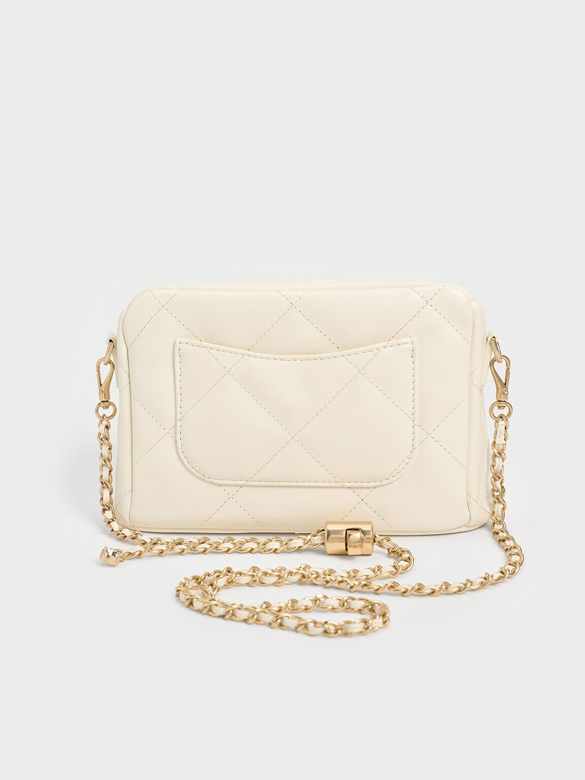 Apfra Quilted Crossbody Bag, Cream, hi-res