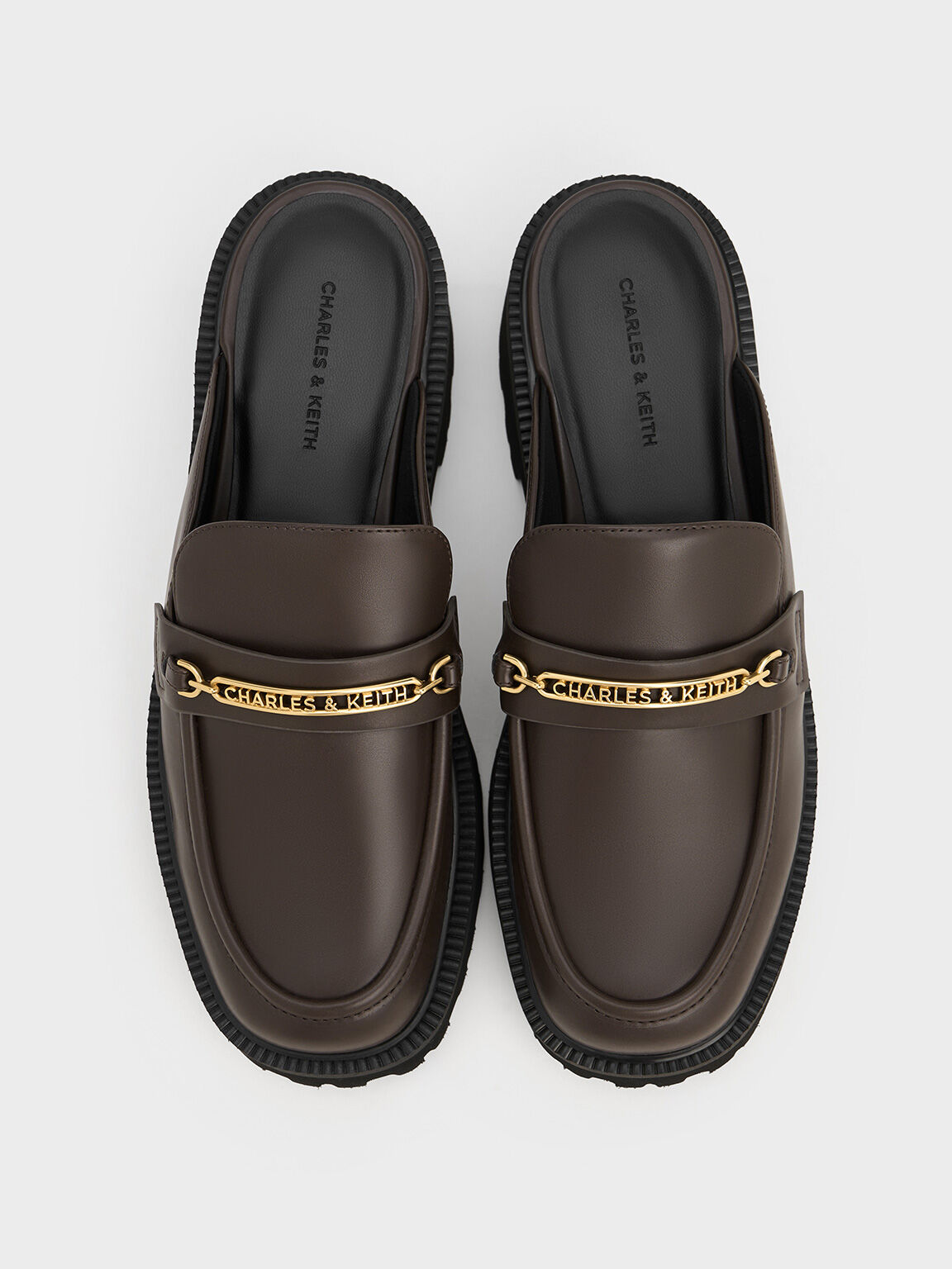 Remy Metallic-Accent Loafer Mules, Brown, hi-res