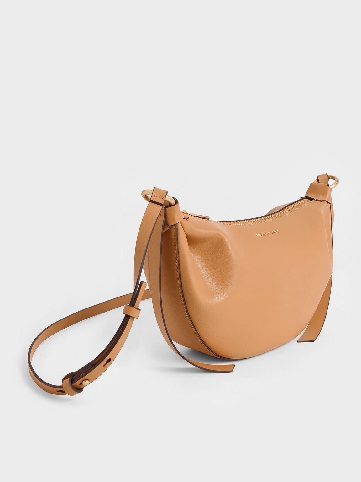 Calla Half-Moon Bag, Toffee, hi-res