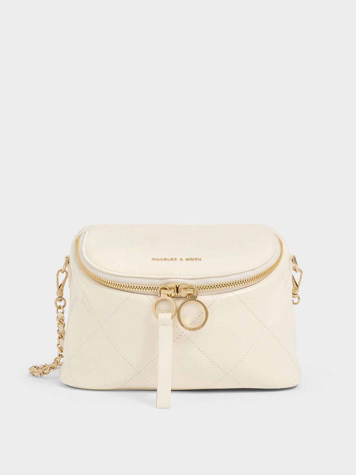 Apfra Quilted Crossbody Bag, Cream, hi-res