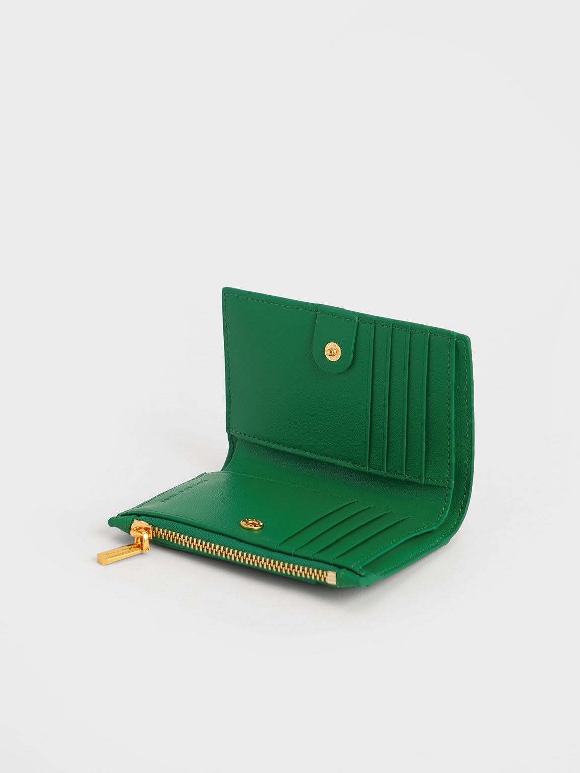 Lillie Quilted Mini Wallet, สีเขียว, hi-res