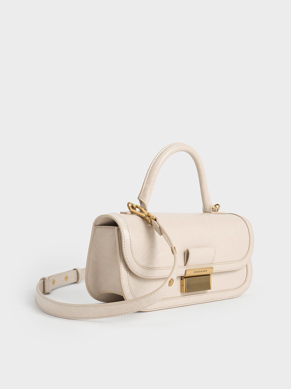 Charlot Elongated Top Handle Bag, Oat, hi-res