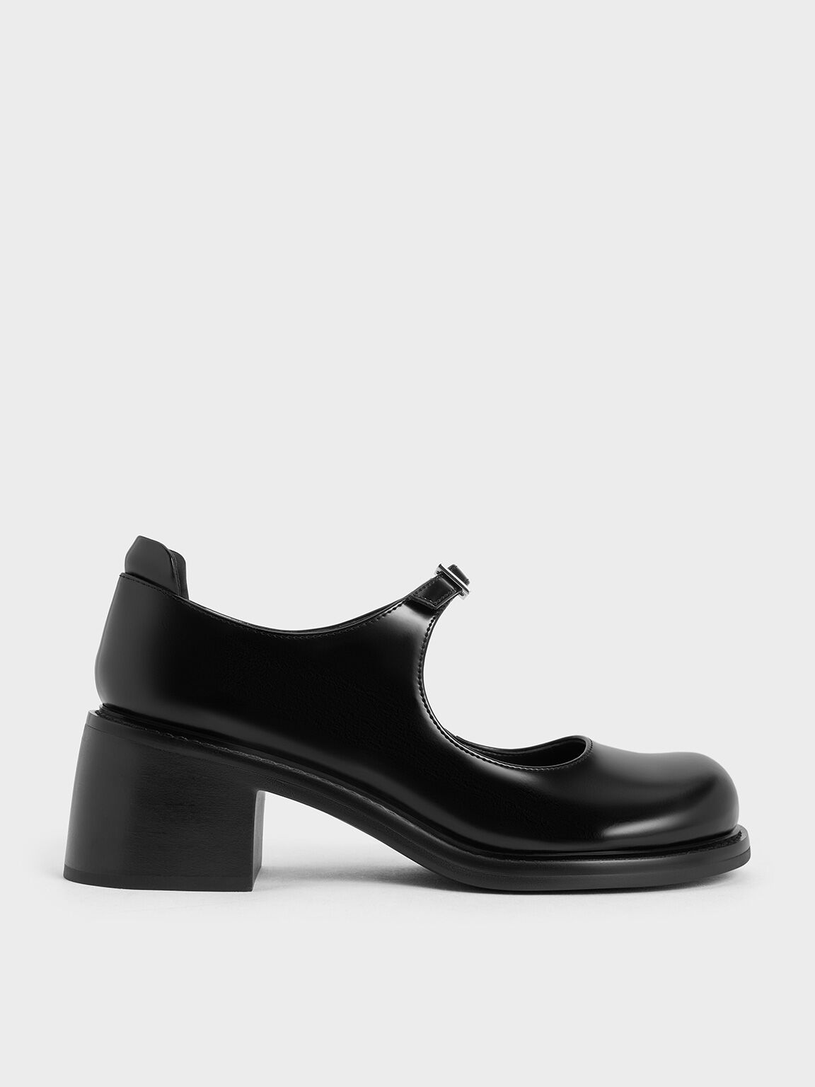 Rooney Buckled Block-Heel Mary Janes, Black Boxed, hi-res