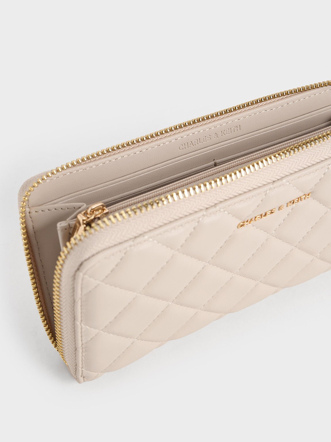 Cressida Quilted Long Wallet, Oat, hi-res