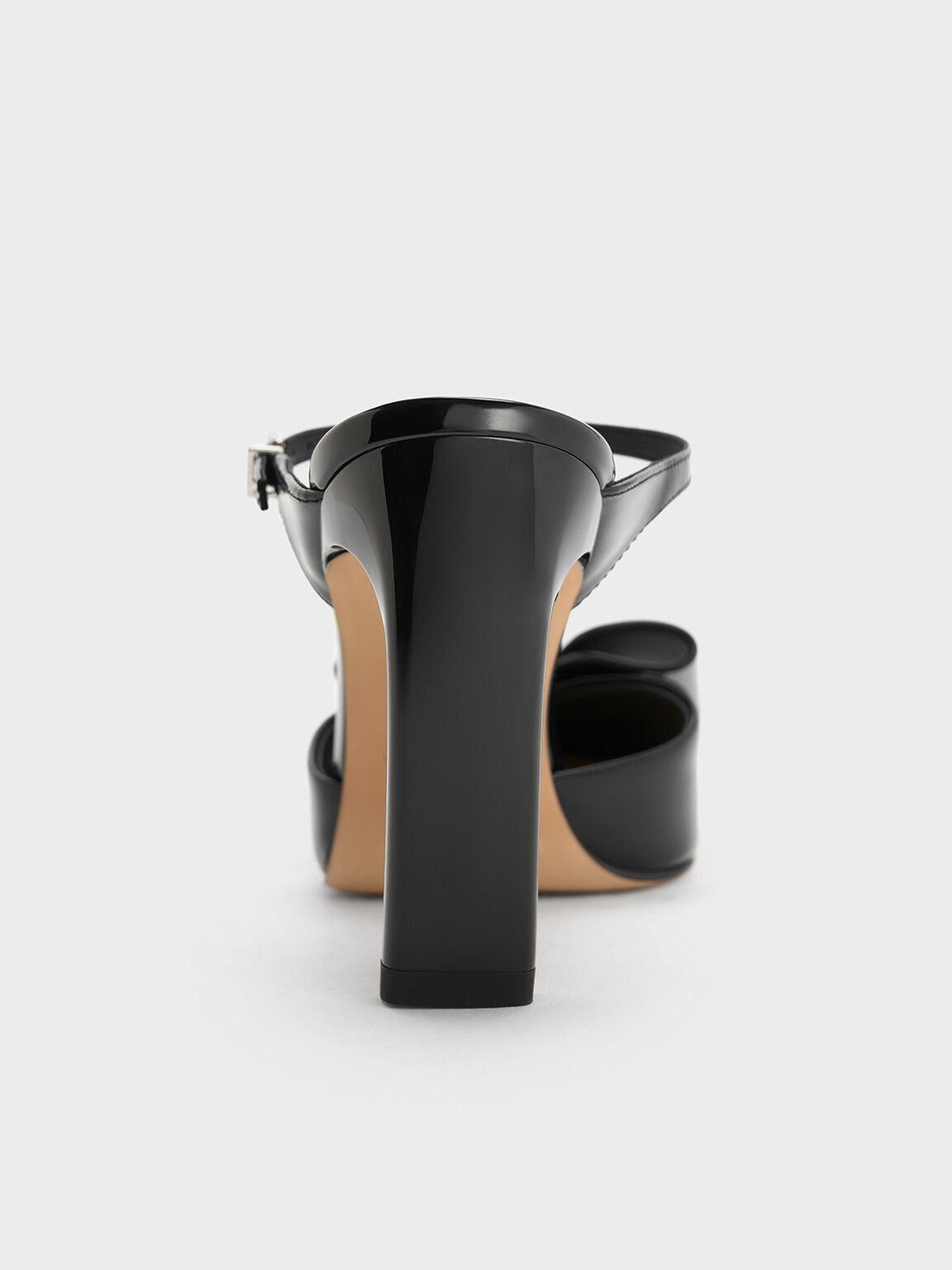 Lu Patent Leather Bow Blade-Heel Mules, Black Patent, hi-res