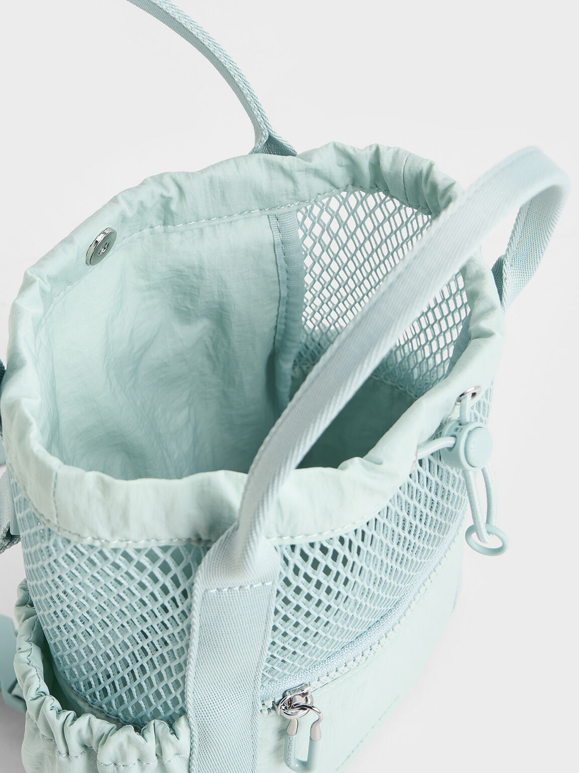 กระเป๋าสะพายข้างอเนกประสงค์ผ้าตาข่าย และผ้าไนลอนรุ่น Terra, สีเซจกรีน, hi-res