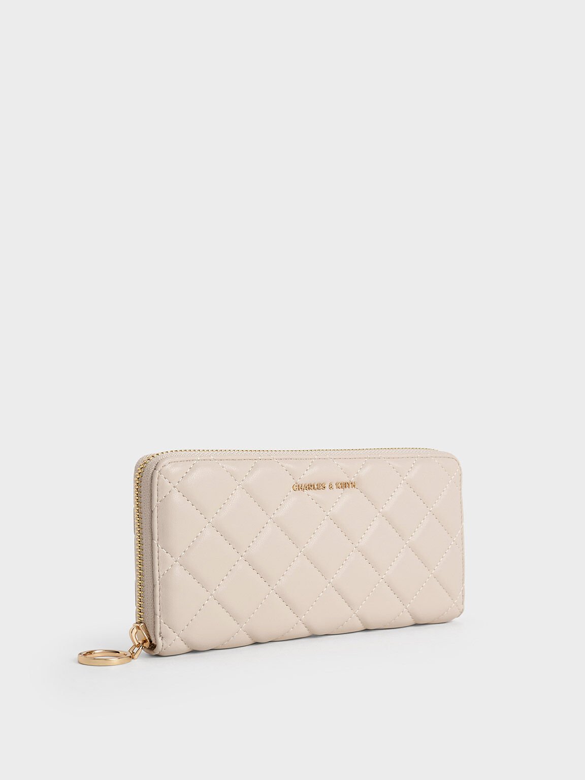 Cressida Quilted Long Wallet, Oat, hi-res