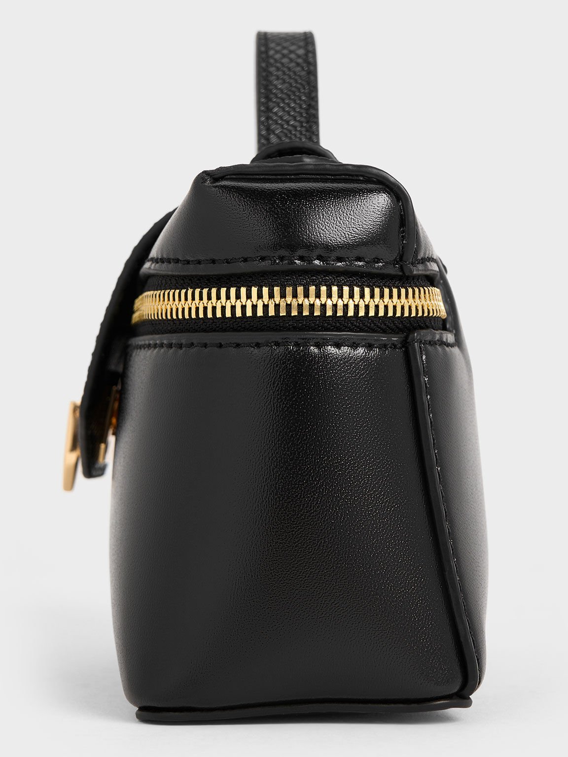 กระเป๋าถือหูจับด้านบนทรงลูกบาศก์รุ่น Arwen, สีดำ, hi-res