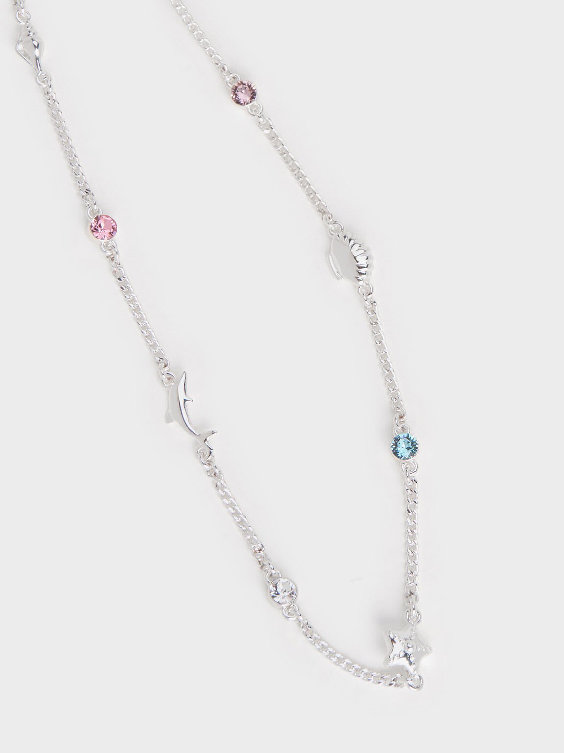 Oceana Crystal Necklace, Silver, hi-res