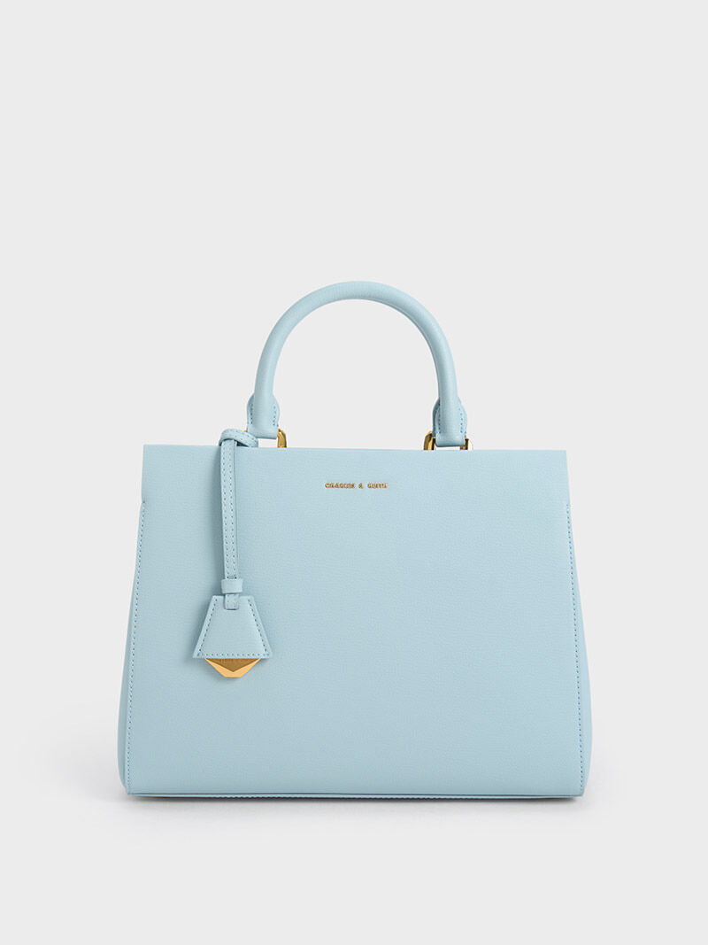 Blue Mirabelle Structured Handbag - CHARLES & KEITH TH