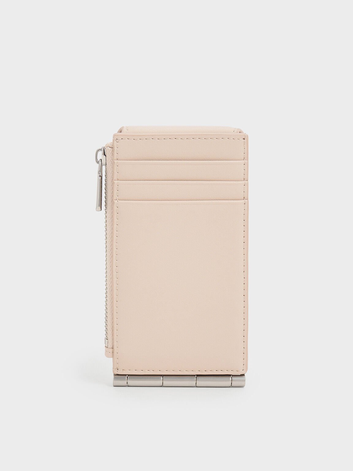 Calla Bi-Fold Side-Zip Card Holder, Oat, hi-res