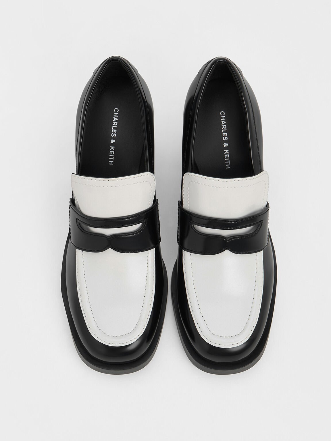 Penny Loafer Block-Heel Pumps, Multi, hi-res