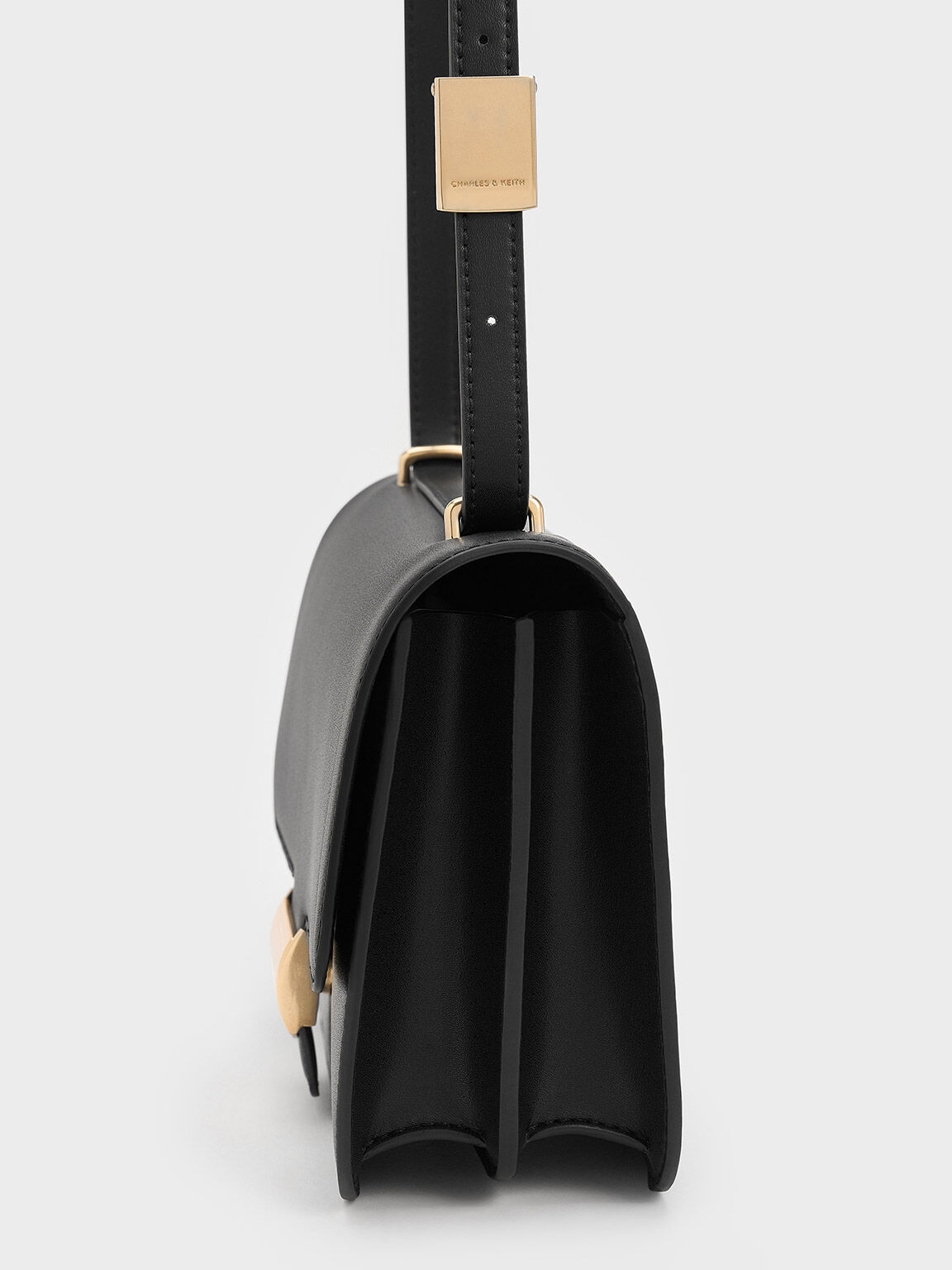 กระเป๋าทรงกล่องรุ่น Violetta, สีดำ, hi-res