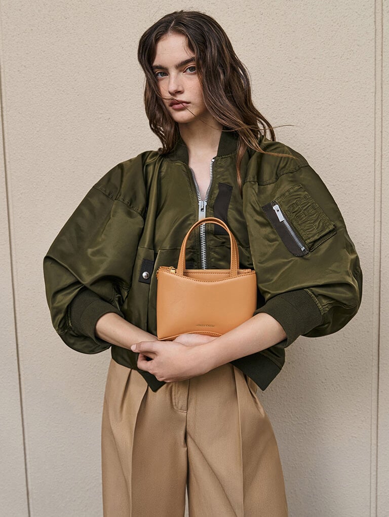 Mini Sybill Tote Bag in toffee – CHARLES & KEITH