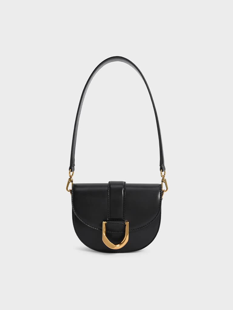 Women’s Mini Gabine Saddle Bag in black – CHARLES & KEITH