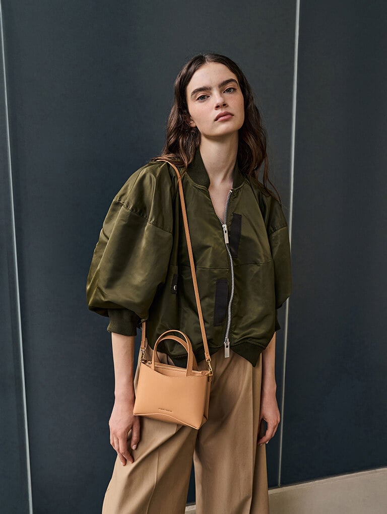 Mini Sybill Tote Bag in toffee – CHARLES & KEITH