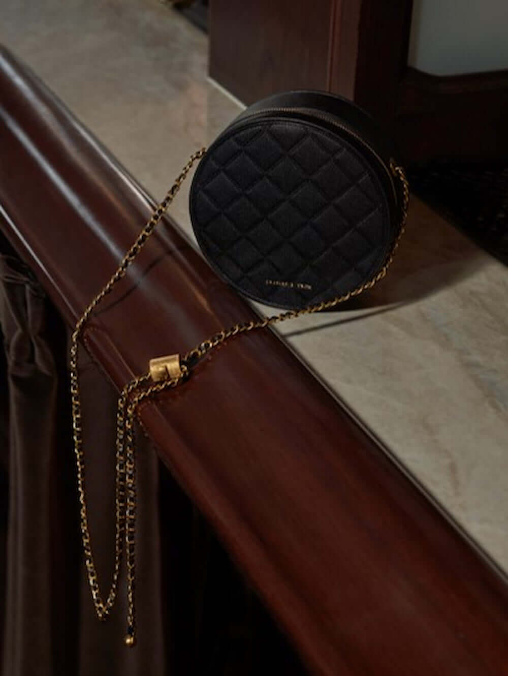 quilted circle bag charles and keith